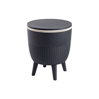 Lagoon Cancun All-Weather Resin 2-In-1 Side Table and Cooler