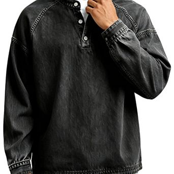 Men's Vintage Long Sleeve Casual Shirt Stretch Durable
