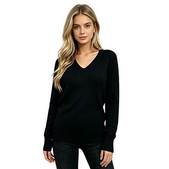 Women's V Neck Sweater A Slim‑Fitting Stretchy And Flattering Knit Base Layer A Versatile Top
