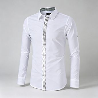 Men's Bavarian Oktoberfest Embroidered Button-Down Shirt
