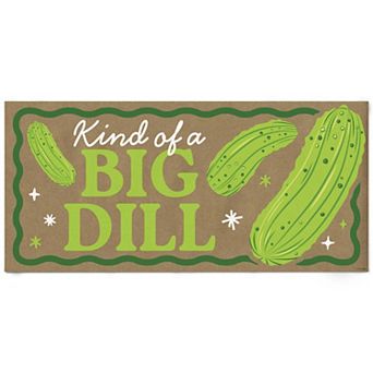 Pickle Themed Kraft Paper Banner, Kind of a Big Dill, Funny Bachelorette Pickle Banner 1 ct