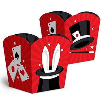 Magic Show Treat Boxes, Small Magical Party Favor Holders, Disposable Paper Containers - Set of 12