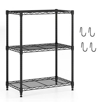 3 tier Metal Storage Shelving Unit Set of 2 with Wire Racks