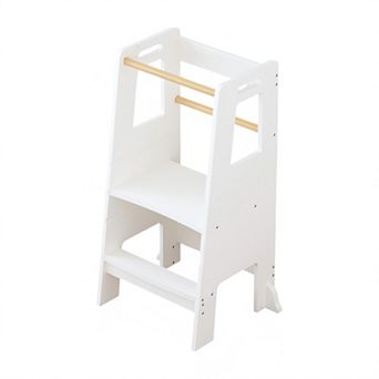 Heybly Kids Standing Tower, Montessori Kitchen Step Stool Adjustable Height, 150lb Capacity