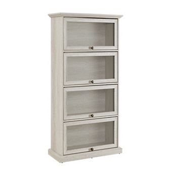 Heybly 63" Display Cabinet with Doors, 4 tier Curio Cabinet Bookcase