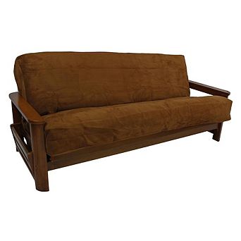 Blazing Needles Solid Foam-Backed Microsuede 8 to 9-inch Full Futon Cover