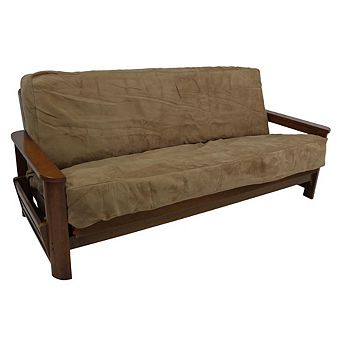 Blazing Needles Solid Foam-Backed Microsuede 8 to 9-inch Full Futon Cover