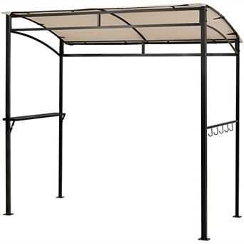 Costway 7'x4.5' Grill Gazebo Outdoor Patio Garden BBQ Canopy Shelter Storage Hook