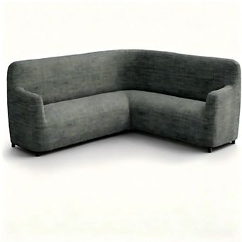 Full‑Wrap L‑Shaped Sectional Couch Cover, Printed Stretch Corner Sofa Slipcover