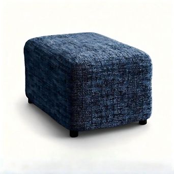 Printed Stretch Ottoman Cover, Heavy‑Duty Pouf Furniture Protector