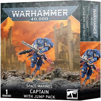 Space Marines Captain with Jump Pack Sci-Fi Wargame Hero Miniature Kit