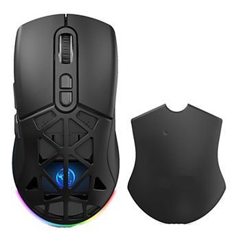 2.4G+BT5.1 Dual Mode Gaming Mouse,RGB Hollow Magnetic Cover Rechargeable Ergonomic Wireless Mouse