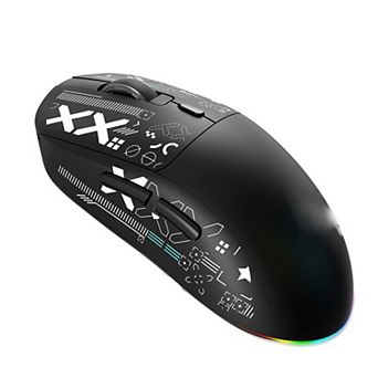 3 Modes Wireless Gaming Mouse with Charging Dock,BT5.3/2.4G/Wired Silent RGB Mouse,6 RGB Light Modes