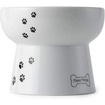 Raised Dog Water Bowl with Non Slip Base Dishwasher Safe