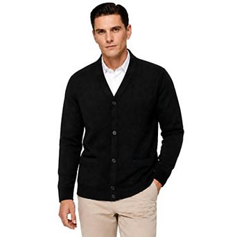Men's Cable Knit Cardigan Sweater Button Down Long Sleeve V-Neck Casual Sweaters