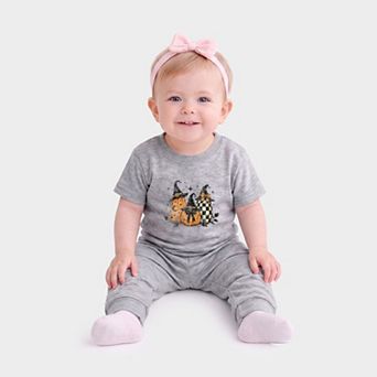 Witch Hat Pumpkins - Infant Jogger Pant Crew Set