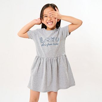 She's From Texas Icons - Toddler Girl's Graphic Dress