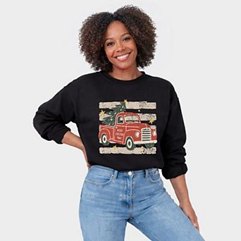 Red Truck Stripes - Women's Graphic Sweatshirt