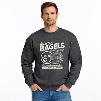S.W.Smiley Bronx Deli Bagels - Men's Graphic Sweatshirt