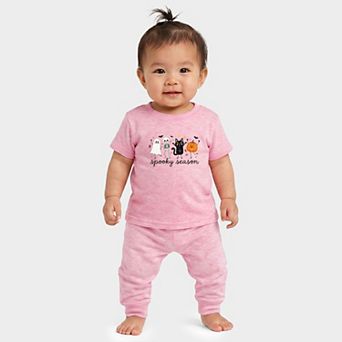 Spooky Season Stick Figures - Infant Jogger Pant Crew Set