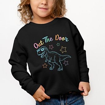 Out The Door Dinosaur Stars - Toddler Graphic Sweatshirt