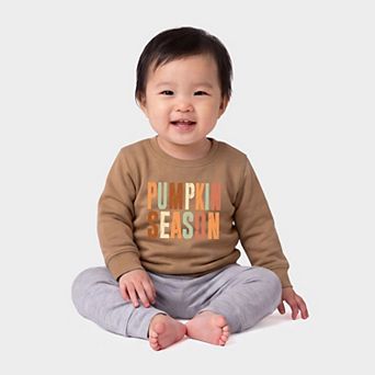 Pumpkin Season Fall Colors - Infant Crew Fleece Sweatshirt