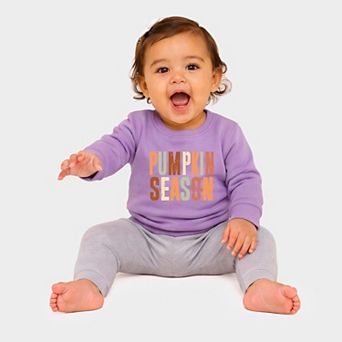 Pumpkin Season Fall Colors - Infant Crew Fleece Sweatshirt