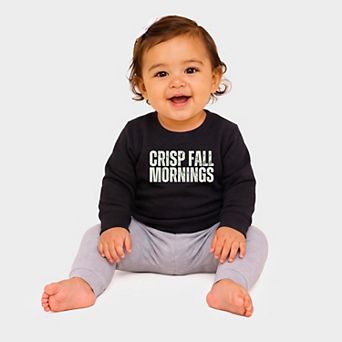Crisp Fall Mornings Distressed - Infant Crew Fleece Sweatshirt