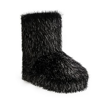 Yoki Little Kid Girls Faux Fur Fuzzy Mid Calf Boot