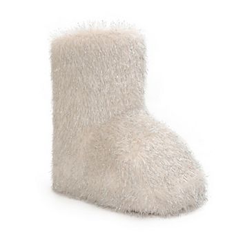 Yoki Little Kid Girls Faux Fur Fuzzy Mid Calf Boot