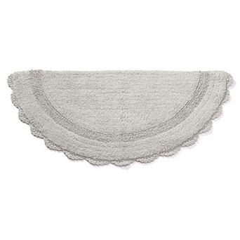 BrylaneHome Half Round Crochet Bath Mat