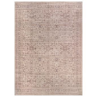 WRG Home Traditional Allover Machine Washable Indoor Area Rug