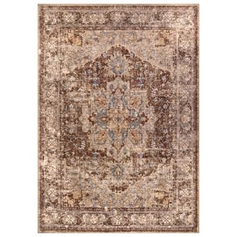 WRG Home Traditional Medallion Machine Washable Indoor Area Rug