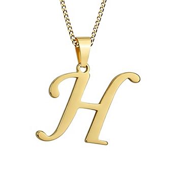 18K Gold Plated Personalized Initial Alphabet Pendant Necklace