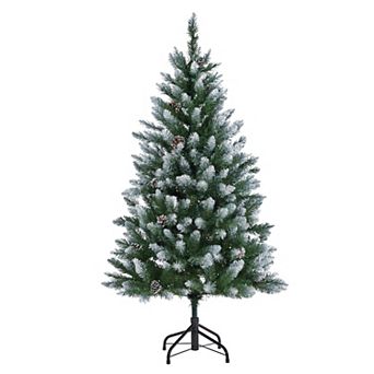 6FT Waterproof Flocked Slim Xmas Tree for Indoor Outdoor Holiday Décor