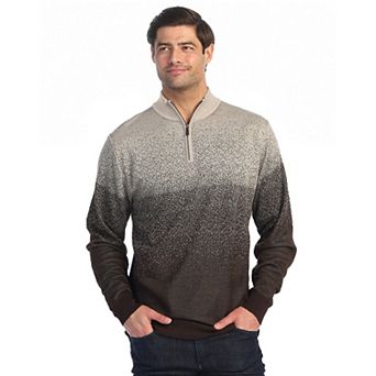 Gioberti Men's Jacquard Quarter Zip Pullover Sweater