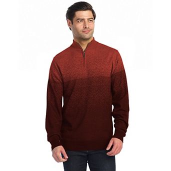 Gioberti Men's Jacquard Quarter Zip Pullover Sweater