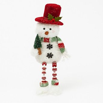 Sitting Snowman with Tree Table Decor