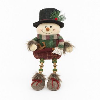 Sitting Heritage Plush Snowman Table Decor