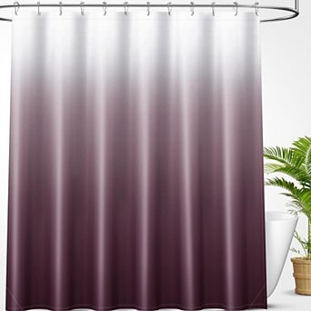 Ombre Shower Curtain Hooks Bathroom Waterproof Washable Decorative