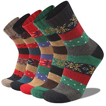 5 Pairs Mens Thermal Winter Thick Crew Socks 6-12