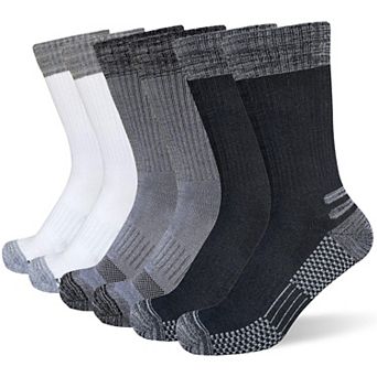 3 Pairs Mens Crew Work Boot Socks Thick Cushioned Wicking