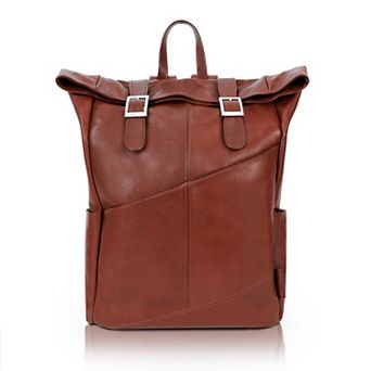 McKleinUSA Kennedy 17-Inch Leather Dual-Access Laptop Backpack