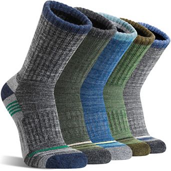 5 Pairs Merino Hiking Socks Thermal Warm Winter Men