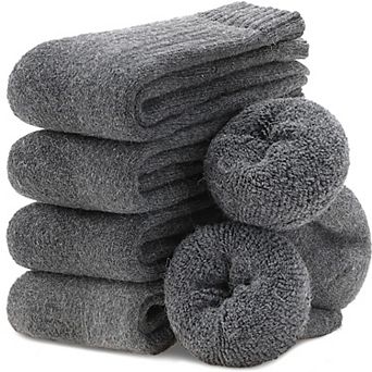 5 Pairs Merino Wool Thick Thermal Hiking Winter Warm Socks Men Women