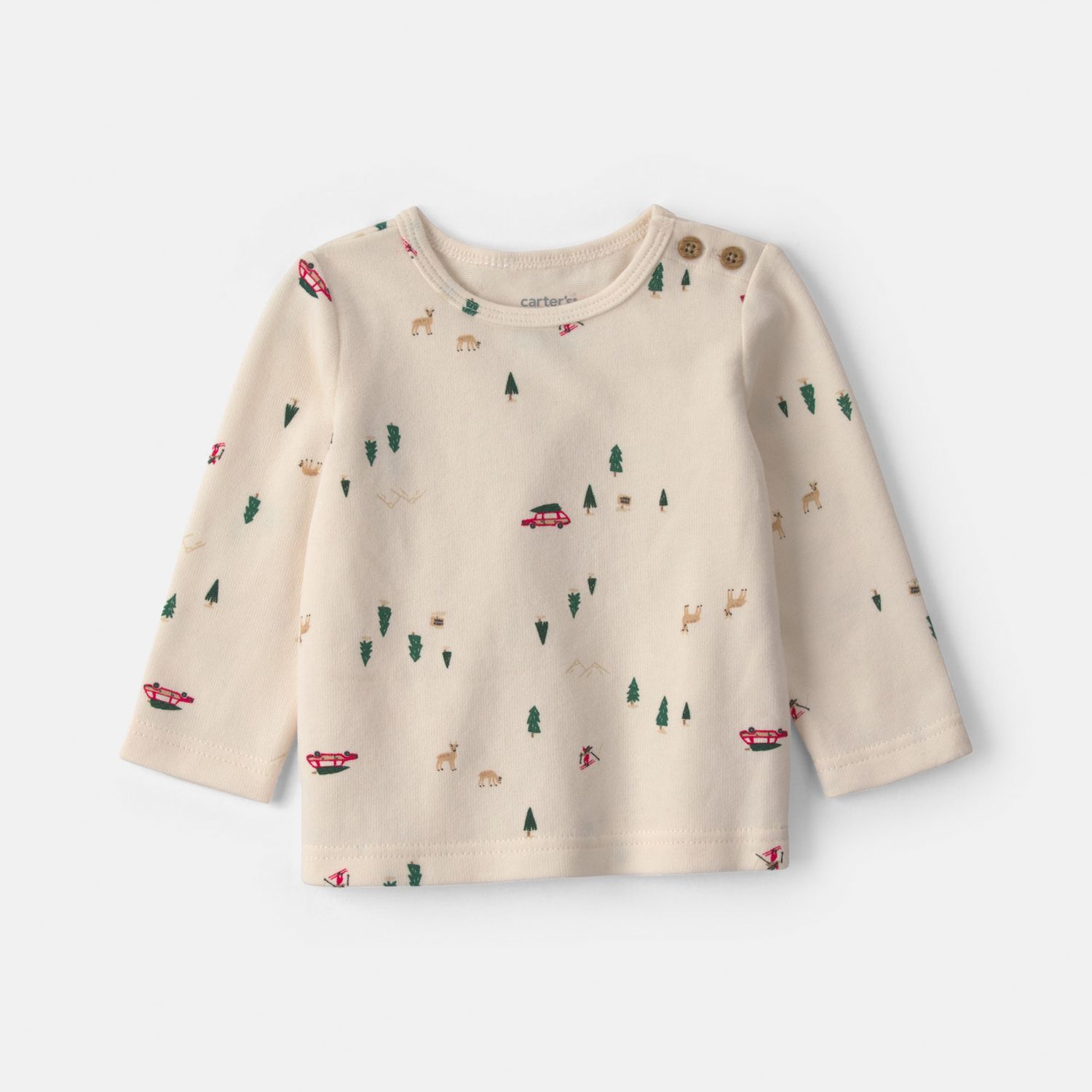 Детский комплект Carter's Christmas Tree: лонгслив, платье-свитер и колготки, 3 шт, цвет: And Tights Set — фото 3