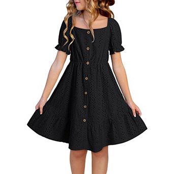 Girl Summer Tween Dress Short Sleeve