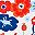 Red Blue Flower