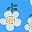 Blue Sunflower Print