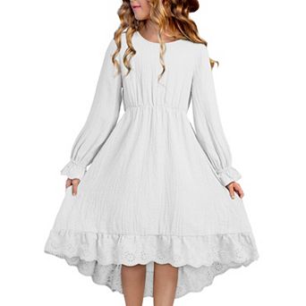 Long Sleeve High Low Dress Girls Fall Dress